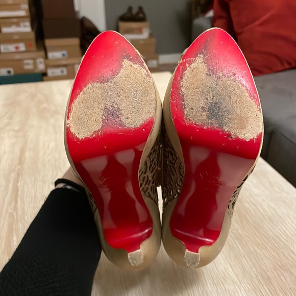 Louboutin Pampas 150MM Nude Laser Cut - 36 - Picture 8 of 9
